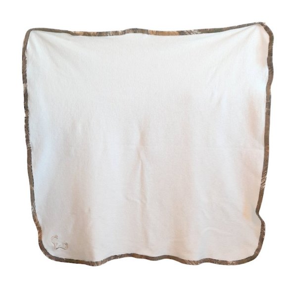 Creative Knitwear Camo Deer Horns Thermal Waffle Weave Blanket 30" X 33" - Picture 3 of 6